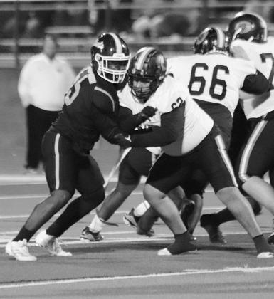 Atlanta’s line battled in the trenches with the Bears last Friday night. Atlanta’s line battled in the trenches with the Bears last Friday night.