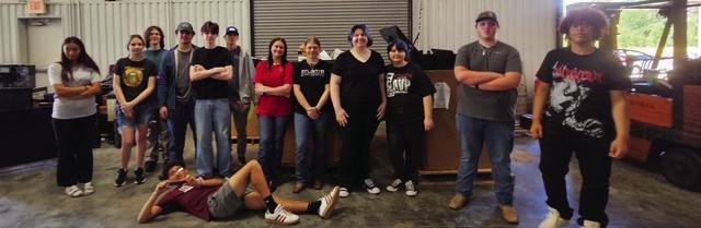 Local high school students lending a hand at the Amity Study Club eWaste Recycle Day are, from left, Aaliyah Murphy, Audrey Westbrook, Andrew Horsley, Travis Jones, Evan Woods, Nolan Hapner, Olivia Beauchamp, Jenna Kirkland, Ashlynn Quada, Avery King, Wes Local high school students lending a hand at the Amity Study Club eWaste Recycle Day are, from left, Aaliyah Murphy, Audrey Westbrook, Andrew Horsley, Travis Jones, Evan Woods, Nolan Hapner, Olivia Beauchamp, Jenna Kirkland, Ashlynn Quada, Avery King, Wes