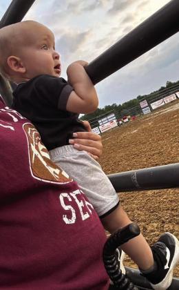 Wrenley & Evelyn pictured on the Red Hill VFD Fire Truck