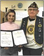 Marissa Tyson and Paul W. Ellinger Texas Bluebonnet Girls State receive awards
