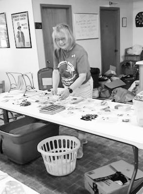Amity Study Club President Judy Cook prepares for the club’s annual garage sale the weekend of May 3 and May 4. Union Chapel to celebrate homecoming