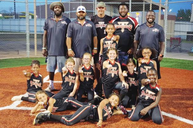 The ETX Trouble 2k13 8U Travel Team won a USSSA World Series championship Oklahoma on June 6, after edging one of the nation’s best teams 15-13. The team members are, in no particular order: Rylee Briggs, Ivy Milton, Jazlynn Jetton, Tess Scoggins, Carle ETX Trouble 2k13 wins World Series