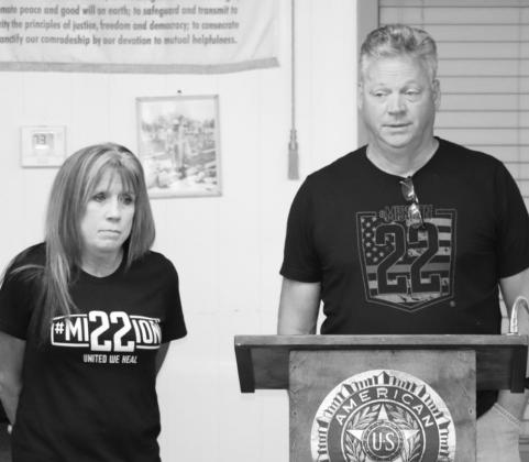 Barbie and Robert Rohde of Mission 22 speak to the American Legion Post 258. Photo courtesy of David Cothren American Legion hosts speakers