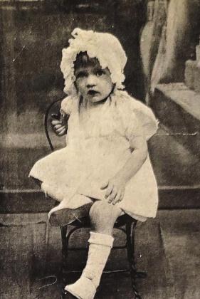 Edna Gail Hanner, pictured here in 1918, grew up in the house. The Hanner House