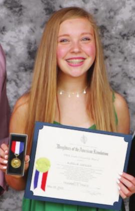 Daughters of the American Revolution presents youth awards