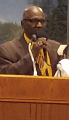 Enon Missionary Baptist Church Pastor A.C. Williams speaks during the Martin Luther King Day Celebration at the Christ Way Fellowship Church. Linden Heritage Foundation hosts MLK Day Celebration