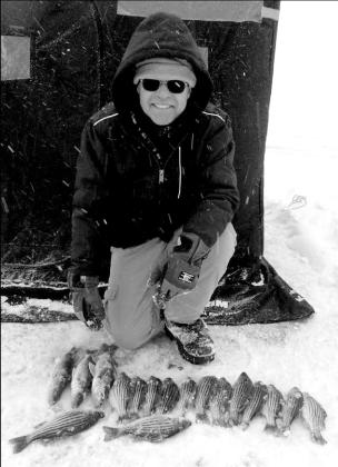 Fishing in brutal weather with only tent type shelter