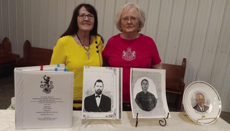 Mary Echols presents a program on her Isenhower family history during the May Cass County Genealogical Society meeting. Courtesy photo