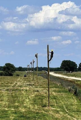 Photo courtesy of Bowie-Cass Electric Cooperative’s Facebook page. Community continues to recover from tornadic weather