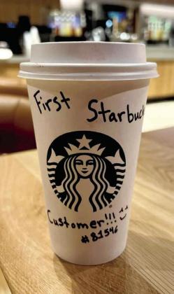 Sheri and Michael Avalos were bright-eyed, and bushy tailed at 4:30 a.m. to be the first customers to patronize Atlanta’s newest business: Starbucks!