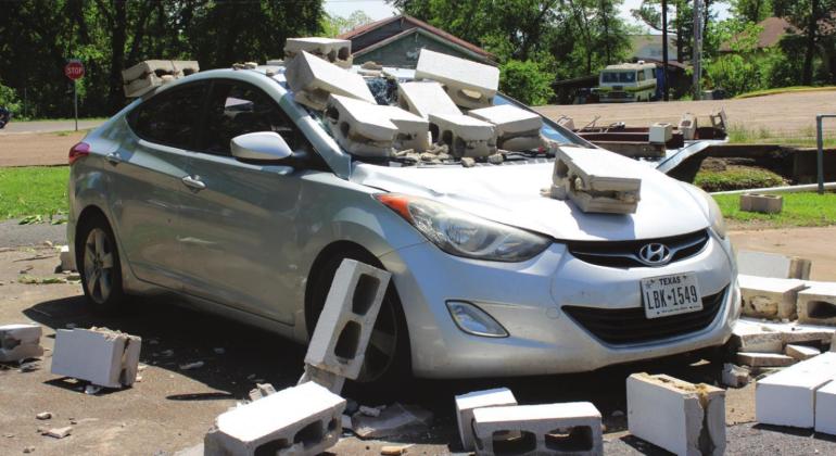 Microburst causes damage throughout county