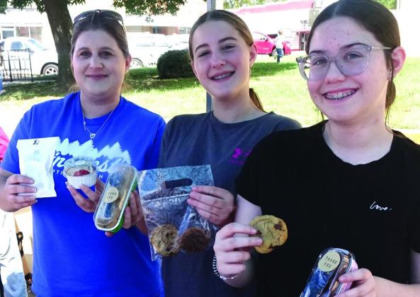 This booth with its baked goods is a first for the three family members. Daughter Madison Aprile, at right, is the one who likes to bake and hopes to turn her enthusiasm into a business for the public. She’s an L-K High School junior student. The mother is Kristen Aprile and sister is Abigail Aprile.