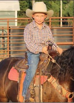 Dooley Hodges, on his horse Beauty, is the 7-year old son of Caleb and Megan Hodges. Article Image Alt Text