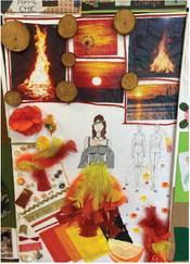 Miss Jocelyne took 3rd place in district competition with her fiery and feathered Fashion storyboard she calls “Flame”. 4-H orientation held in Linden