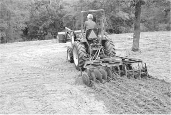 Breaking up the ground with a disk or tiller helps ensure good seed contact with the soil. It’s a good idea to drag the plot site after the seeds are sown to cover them with thin layer of soil. (Photo by Matt Williams) BUSTING GROUND