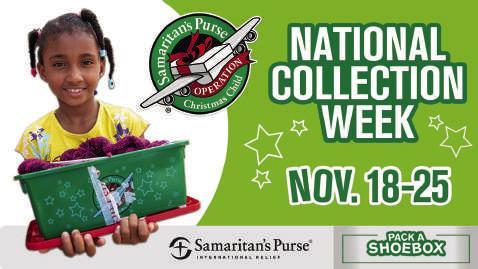 Calvary Tabernacle announces they will host Operation Christmas Child 