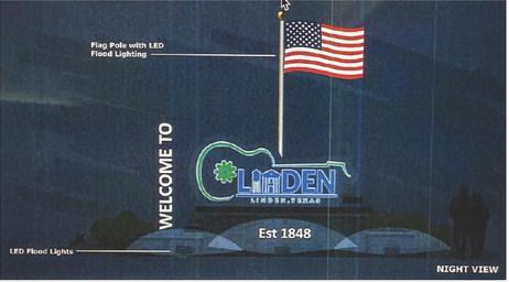 This is the striking nighttime look of Linden’s gateway sign just off U. S. Highway 59.The project was several months of design and revisions before approval. This is the striking nighttime look of Linden’s gateway sign just off U. S. Highway 59.The project was several months of design and revisions before approval.