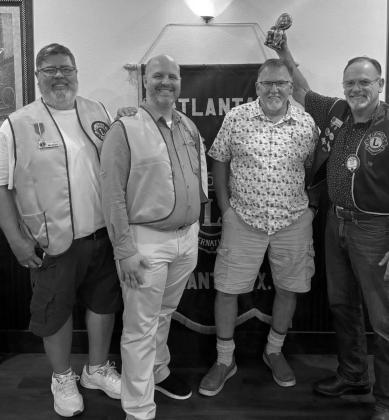 Last week Lion Casey Purifoy with Student Hire Ability Navigator gave a very helpful and informative program. The Atlanta Lions Club also voted in Dan Savage as the newest member. From left is ALC President Billy Hensley, Purifoy, Savage and Tail Twister 