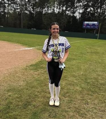Linden-Kildare’s Jacee Quaid led the Lady Tigers to a 20-4 blowout victory over Harts Bluff going 2-for-2 with five RBIs. Linden-Kildare’s Jacee Quaid led the Lady Tigers to a 20-4 blowout victory over Harts Bluff going 2-for-2 with five RBIs.