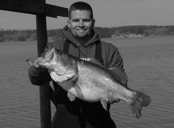 O.H. Ivie fishing guide Brady Stanford with the first Toyota Legacy Lunker of 2025. Stanford caught the 13.13 pounder on January 2. (Courtesy Photo Brady Stanford) LOOKING FOR LUNKERS