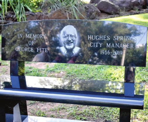 Hughes Springs dedicates Fite memorial bench