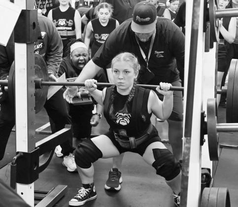 Queen City powerlifter Abby Leverett placed first at the Redwater invite and first at the Sabine invite.Leverett is shooting for another state appearance this season. Queen City powerlifter Abby Leverett placed first at the Redwater invite and first at the Sabine invite.Leverett is shooting for another state appearance this season.