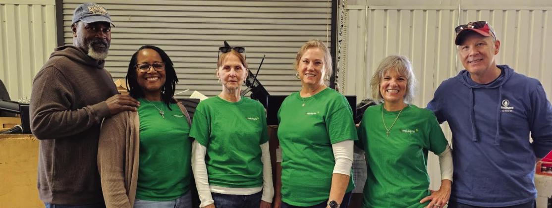 Participating in the Amity Study Club eWaste Recycle Day are, from left, volunteer Chauncey Lovely, Amity members Teri Lovely, Angie Roark, Michelle Warren, Julia Braum and volunteer Tom Braun. Courtesy photo Participating in the Amity Study Club eWaste Recycle Day are, from left, volunteer Chauncey Lovely, Amity members Teri Lovely, Angie Roark, Michelle Warren, Julia Braum and volunteer Tom Braun. Courtesy photo