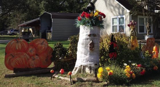 It will be hard to find a more artistic display of pumpkins and Halloween than this yard on East Hiram Street in Atlanta. It will be hard to find a more artistic display of pumpkins and Halloween than this yard on East Hiram Street in Atlanta.