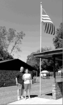 Terry and Joy Salazar Salazars awarded flag certificate