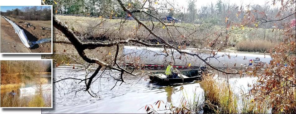 Tractor trailer crashes through guardrail into pond