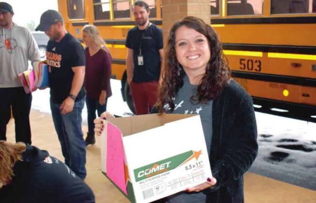 Queen City ISD sends meals, curriculum to students via bus convoy