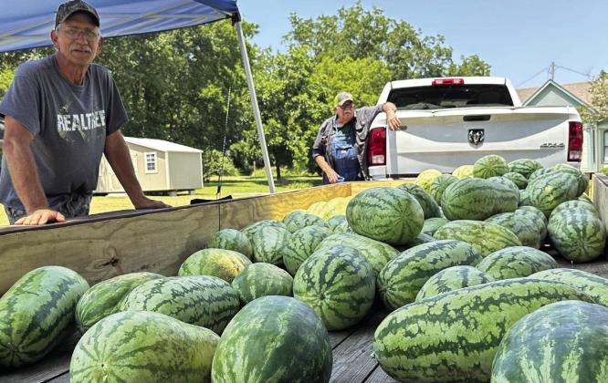 One of the more peaceful sights along Highway 11 in Linden is a trailer load of Jubilee watermelons from Ray Werline’s patch not too far away from Linden. Give him a place to park and a bit of shade, and Werline can provide a bit of sweet relief from th Linden hosts city manager’s meeting