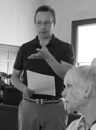 Kenneth Payne from the Bowie County Historical Commission spoke to the Cass County Historical Commission about his plan to bring the BCHC into the 21st century. He has been taking notes on how the Cass County HC operates. Photo by Raydeen Edwards