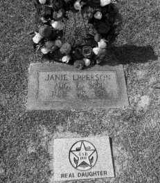 Gravestone of Janie Epperson in Linden Cemetery.