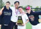 The Queen City boys’ tennis team is, from left: Isaac Thomas,Vincent Wong, Luke Moore and Jeremiah Henderson. Tennis News