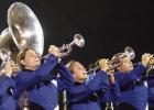 The trumpets in a band are always held high and proud. The L-K trumpeters are, from left, Kyleigh Abernathy, Evey Lansdale and Cadi Belford. Tiger Band