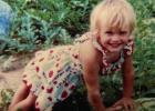 Oldest daughter in melon patch (childhood on farm)