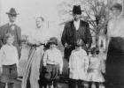 Several members of “Pa Bill’s” family in front of early T.R. Richey house on North Louise Street. Back Row: Dr. Andrew Crossely, son-in-law, served as State Rep in Austin and buried in Pine Crest Cemetery; Paulina Frances Lemmon Lanier - her father The early residents