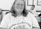 Linden Garden Club Member Jennie Viard enjoys the fun and fellowship at the club meeting to kick off the new club year.