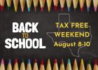 Tax Free weekend is Aug. 8-10