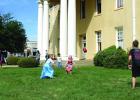 No downtown meeting goes by in Linden without the public appreciating the lawn on the historic Cass County Courthouse. The children play here on the green grass or walk along the stone railing. Notice even the girls are competing, playing football with the young fellows during the recent “Kick Off the Fall on the Square” celebration.