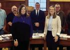 Cass County Judge Travis Ransom and commissioners declared March 2026 as Developmental Disabilities Awareness Month in Cass County. Front from left, Community Healthcore Board of Trustees member for Cass County, Shirley Baker, and Community Healthcore Com