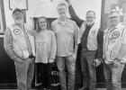The Atlanta Texas Lions Club welcomed speaker Gilmer Lions Club Mikki Smith who is the District Chair for Vision and Disaster Relief. From left: President Billy Hensley, newest Lion Tina Callison, Smith,Tail Twister Stuart Smith and Lion Danny McMichael. 