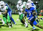 Linden-Kildare’s Jacorey Birmingham slices his way through Overton’s defense. Photos by CHRIS SNEED L-K beats Overton 28-26 on Homecoming night