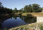 New aerators in retention pond at Linden City Park