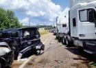 Three seriously hurt in multicar accident on Highway 59
