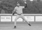 Atlanta’s Peyton Harrison fires a pitch towards home plate in the Rabbs’ matchup with Liberty-Eylau. Photo by SAMANTHA WILBANKS Sports News