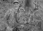 Montgomery archer Everett Sunday arrowed his gnarly 18 pointer shortly after daylight on 200 acres in Houston County. Sunday believes the the 5 1/2-year-old buck had been brawling with another buck before it charged out of a yaupon thicket on the heels of WHOPPERS
