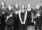 On January 17-18, eleven MUMS Band students got to experience and be a part of the NZMS All-Region Band! With only 11 rehearsal hours, the 115-piece band, composed of middle school students from across the region, put on a five-piece concert for family members Saturday evening. Front row, from left: Jade Owens (8th), Aaron Lincoln (7th), Emma Deering (8th), Lucas McCasland (8th), Stratton Wilson (8th). Back row, from left: Donovan Eskew (7th), Ashlyn Johns (8th), Brentlee Thompson (8th), Andi Stout (7th), E
