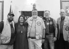 District Governor Jimmy Cox visited Atlanta Lions Club last week to initiate and induct new members into the club officially. New Journal-Sun ad representative Casey Williams was added into the club the same day. Pictured from left: Journal-Sun GM Tim Emmons, Williams, Lions Club President Billy Hensley, Tail twister Stuart Smith and Cox